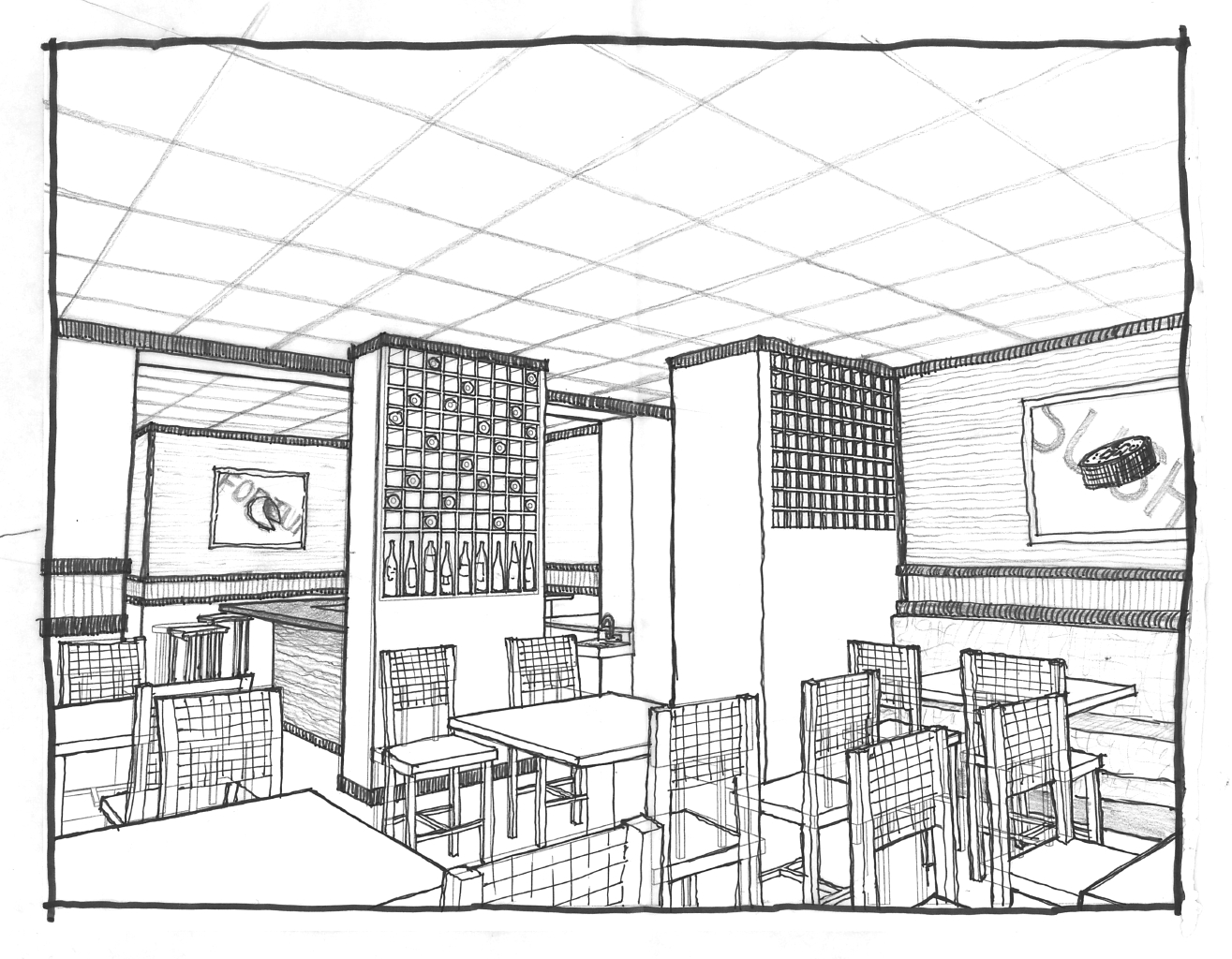 Restaurant Remodel - Architectural Drawing 2 - RWA Architects